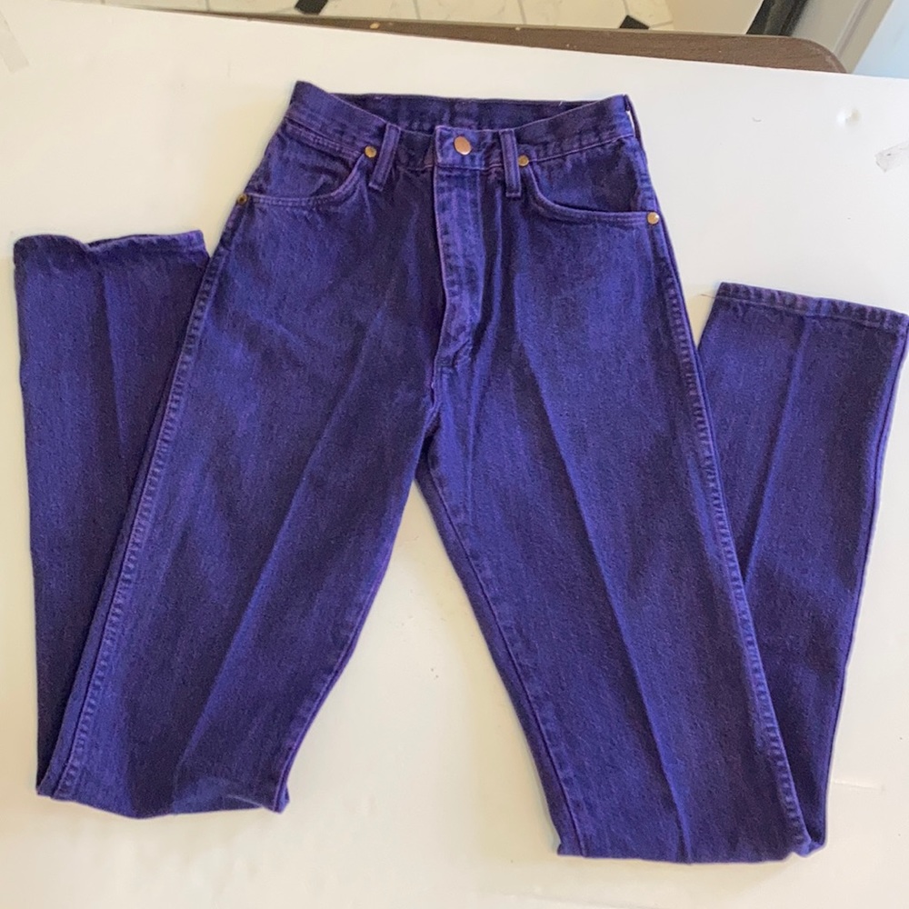 Vintage Purple Pinstriped Wrangler Jeans